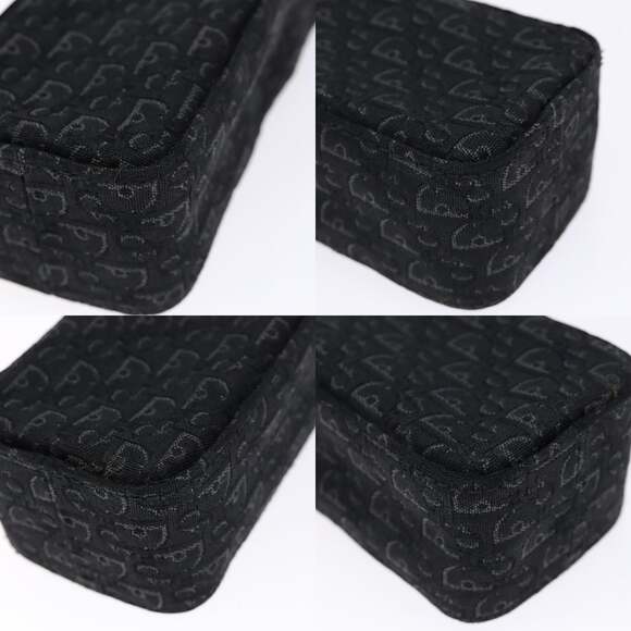 DIOR Trotter Canvas Shoulder Bag Black Silver - Picture 10 of 12